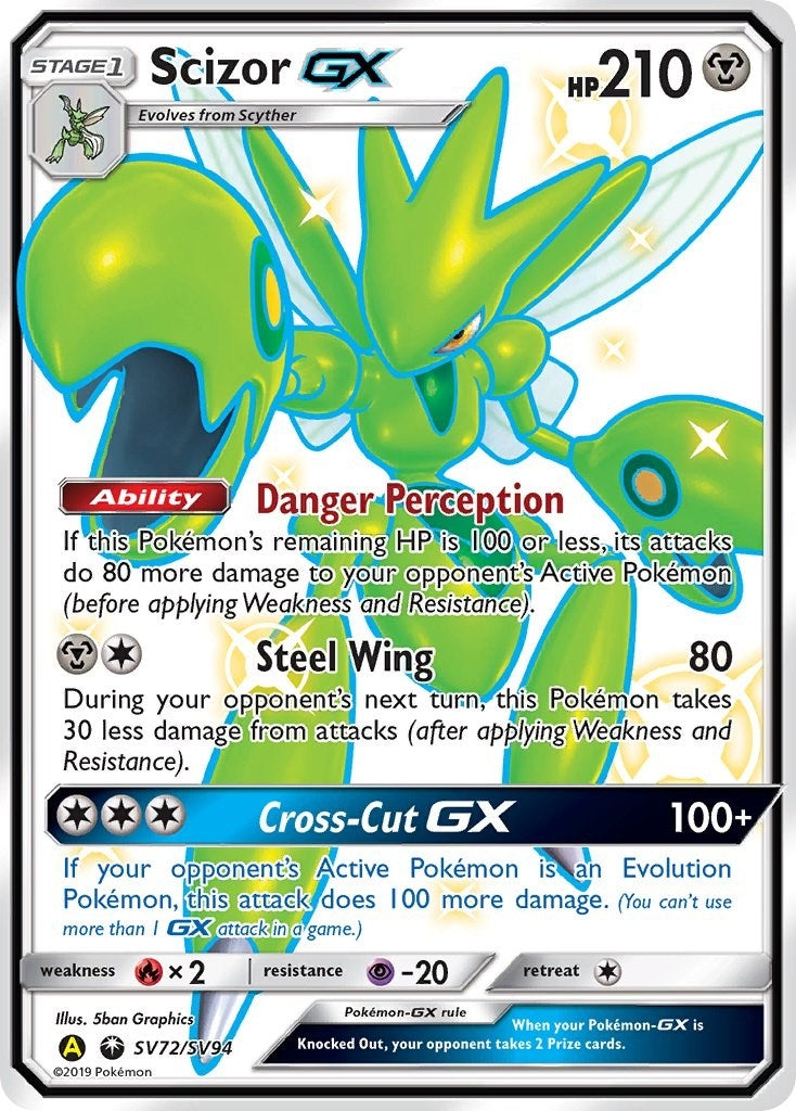 Image for Scizor GX (SV72/SV94) (Hidden Fates: Shiny Vault) (HIF:SV) - Pokemon