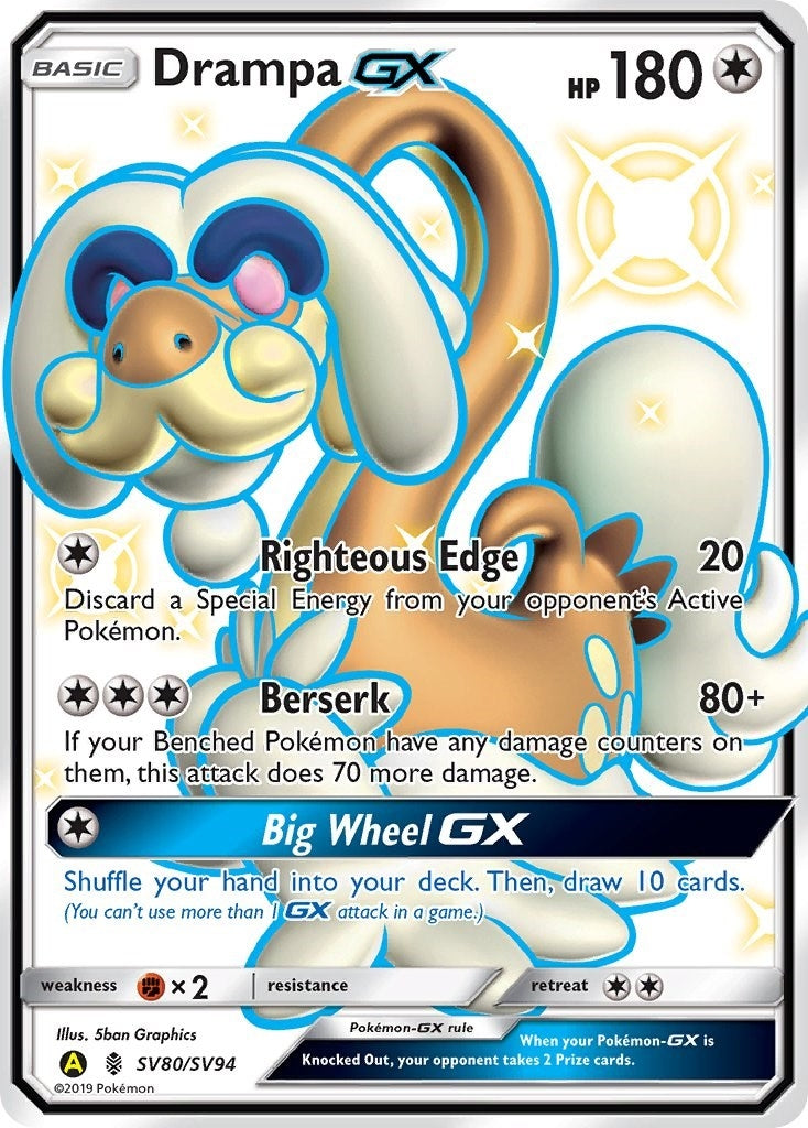 Image for Drampa GX (SV80/SV94) (Hidden Fates: Shiny Vault) (HIF:SV) - Pokemon