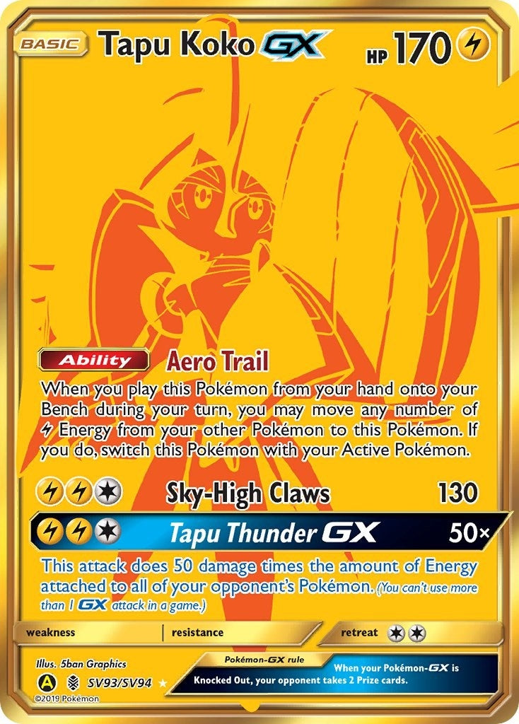 Image for Tapu Koko GX (SV93/SV94) (Hidden Fates: Shiny Vault) (HIF:SV) - Pokemon