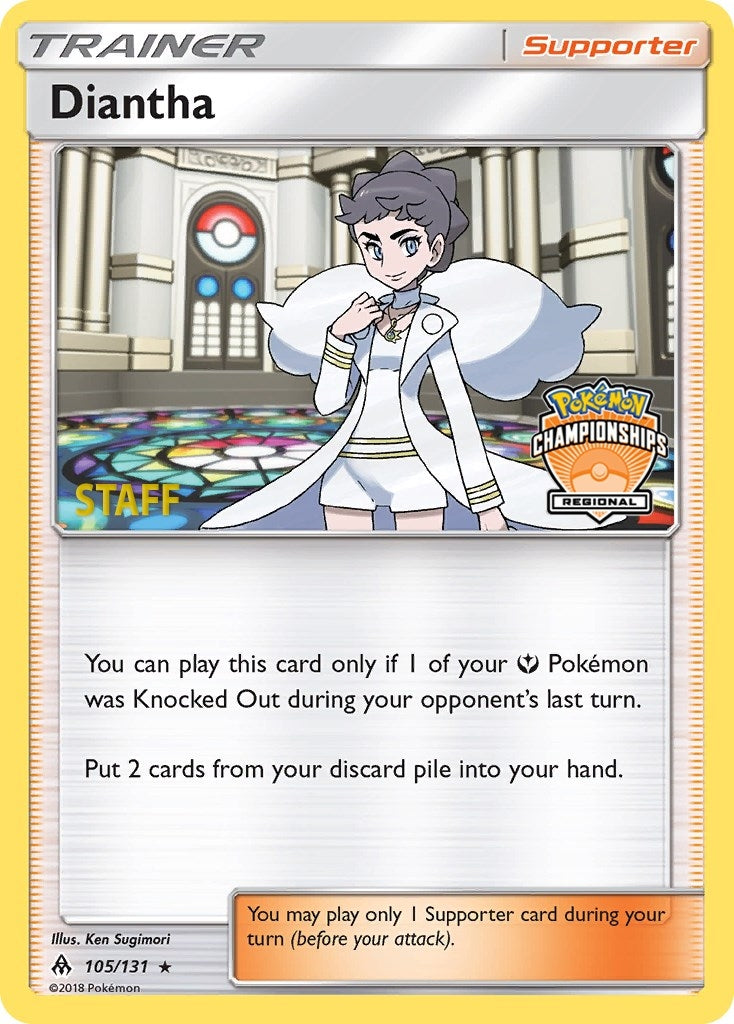 Image for Diantha - 105/131 (Regional Championships) [Staff] (105/131) (League & Championship Cards) (PR) - Pokemon