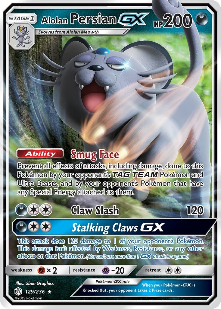 Image for Alolan Persian GX (129/236) (SM - Cosmic Eclipse) (SM12) - Pokemon