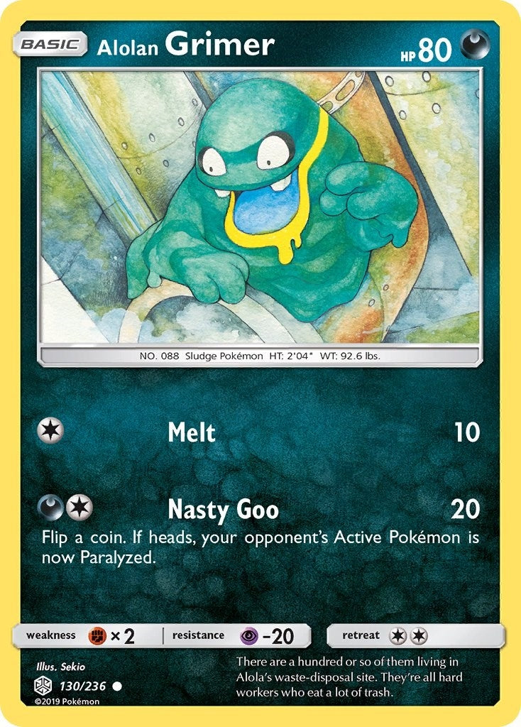 Image for Alolan Grimer (130/236) (SM - Cosmic Eclipse) (SM12) - Pokemon