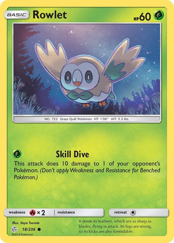 Image for Rowlet (18/236) (SM - Cosmic Eclipse) (SM12) - Pokemon