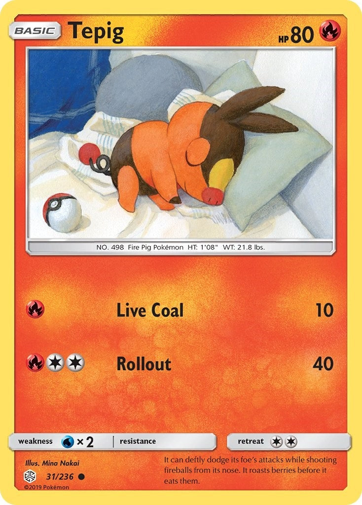 Image for Tepig (31/236) (SM - Cosmic Eclipse) (SM12) - Pokemon