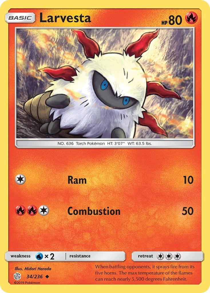 Image for Larvesta (34/236) (SM - Cosmic Eclipse) (SM12) - Pokemon