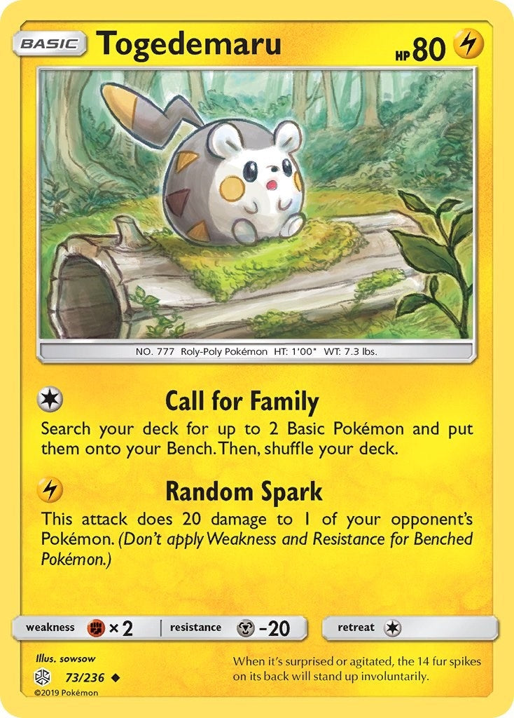 Image for Togedemaru (73/236) (SM - Cosmic Eclipse) (SM12) - Pokemon