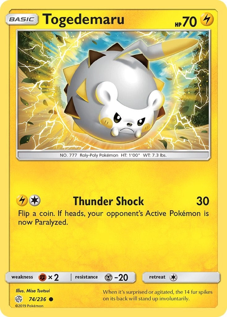 Image for Togedemaru (74/236) (SM - Cosmic Eclipse) (SM12) - Pokemon