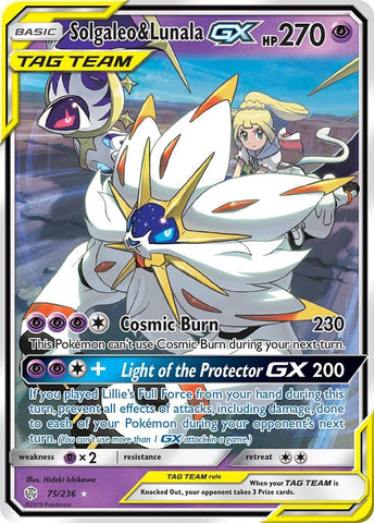 Solgaleo & Lunala GX (75/236) (SM - Cosmic Eclipse) (SM12) Pokemon