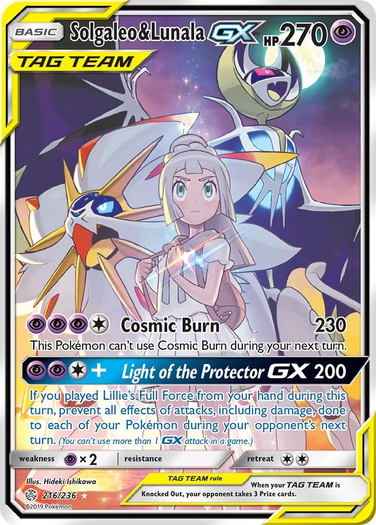 Image for Solgaleo & Lunala GX (Full Art) (216/236) (SM - Cosmic Eclipse) (SM12) - Pokemon