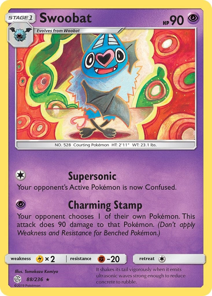 Image for Swoobat (88/236) (SM - Cosmic Eclipse) (SM12) - Pokemon