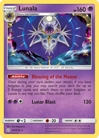 Image for Lunala (102/236) (SM - Cosmic Eclipse) - Pokemon