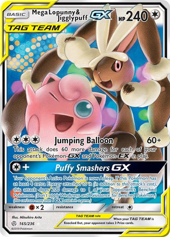 Mega Lopunny & Jigglypuff GX (165/236) (SM - Cosmic Eclipse) (SM12) Pokemon