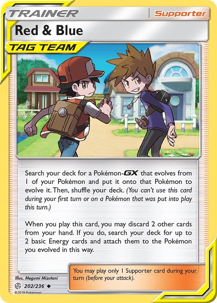 Image for Red & Blue (202/236) (SM - Cosmic Eclipse) (SM12) - Pokemon