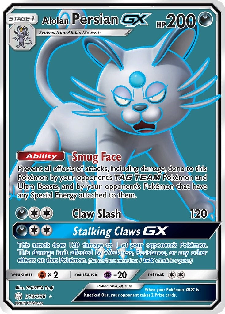 Image for Alolan Persian GX (Full Art) (219/236) (SM - Cosmic Eclipse) (SM12) - Pokemon