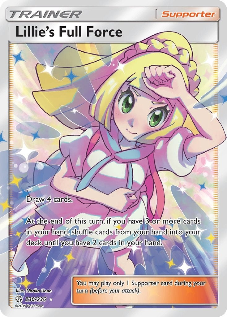 Lillie's Full Force (Full Art) (230/236) (SM - Cosmic Eclipse) (SM12) Pokemon