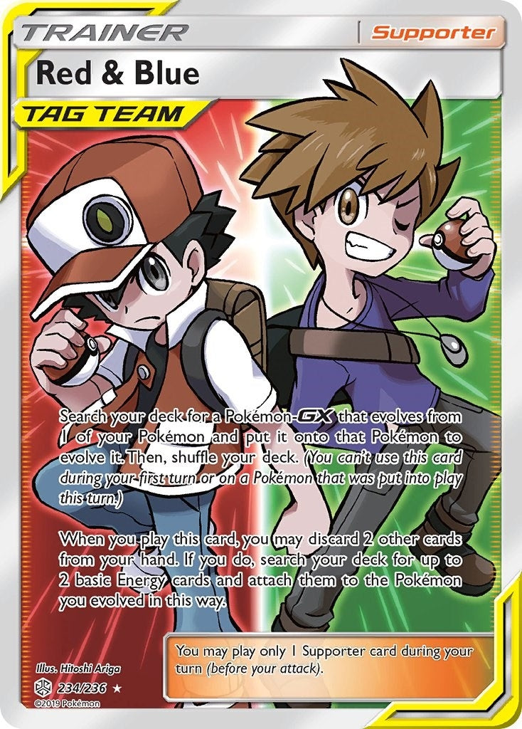 Image for Red & Blue (Full Art) (234/236) (SM - Cosmic Eclipse) (SM12) - Pokemon