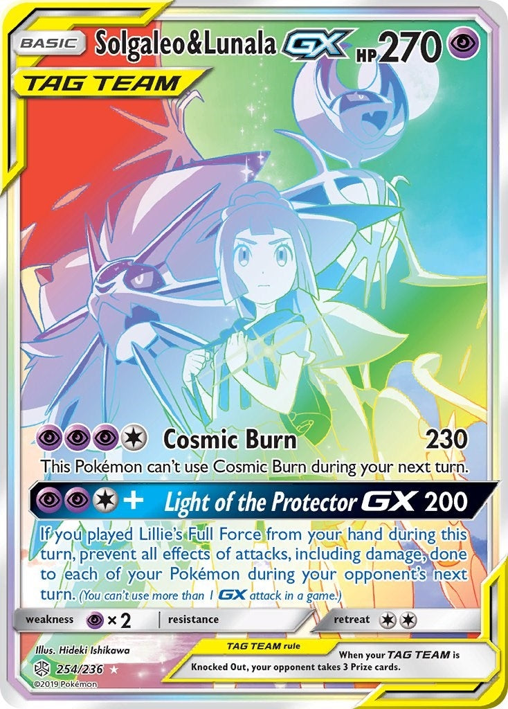 Image for Solgaleo & Lunala GX (Secret) (254/236) (SM - Cosmic Eclipse) (SM12) - Pokemon