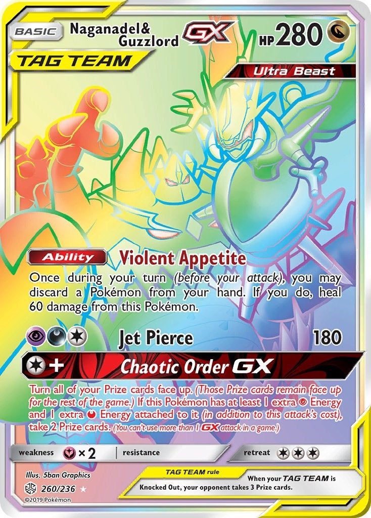 Naganadel & Guzzlord GX (Secret) (260/236) (SM - Cosmic Eclipse) Pokemon