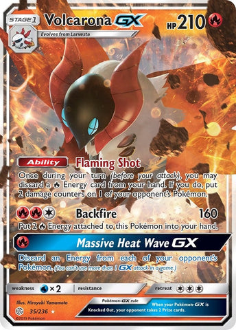 Volcarona GX (35/236) (SM - Cosmic Eclipse) (SM12) Pokemon