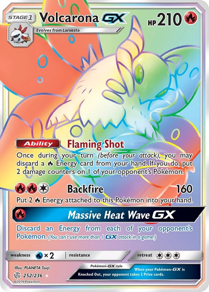 Image for Volcarona GX (Secret) (252/236) (SM - Cosmic Eclipse) (SM12) - Pokemon