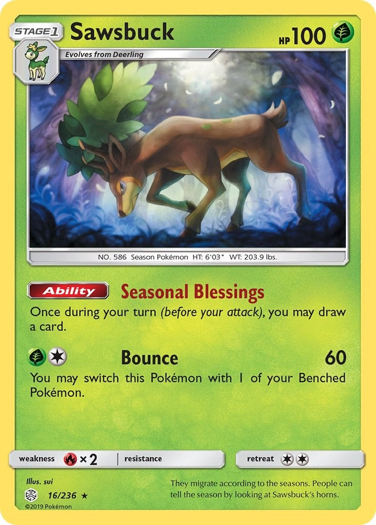 Sawsbuck (16/236) (SM - Cosmic Eclipse) Pokemon