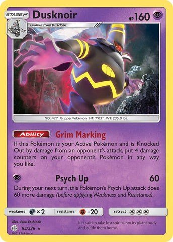 Image for Dusknoir (85/236) (SM - Cosmic Eclipse) - Pokemon