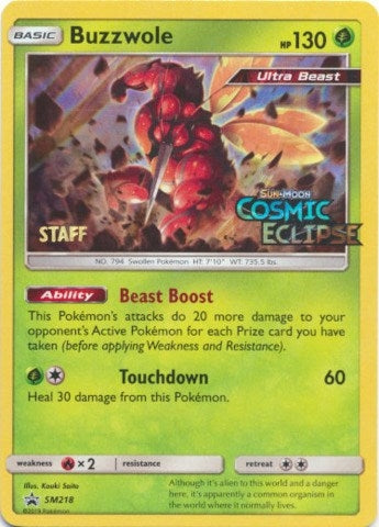 Image for Buzzwole - SM218 (Prerelease) [Staff] (SM218) (SM Promos) (SMP) - Pokemon
