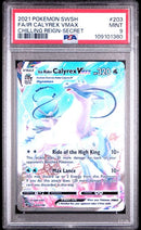 FA/IR CALYREX VMAX CHILLING REIGN-SECRET 2021 POKEMON SWORD & SHIELD CHILLING REIGN PSA MINT 9 POKEMON Single