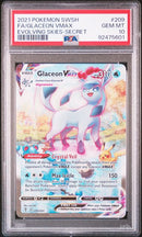 FA/GLACEON VMAX EVOLVING SKIES-SECRET 2021 POKEMON SWORD & SHIELD EVOLVING SKIES PSA GEM MT 10 POKEMON Single