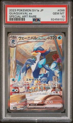 QUAQUAVAL ex SPECIAL ART RARE 2023 POKEMON JAPANESE SV1a-TRIPLET BEAT PSA GEM MT 10 POKEMON Single