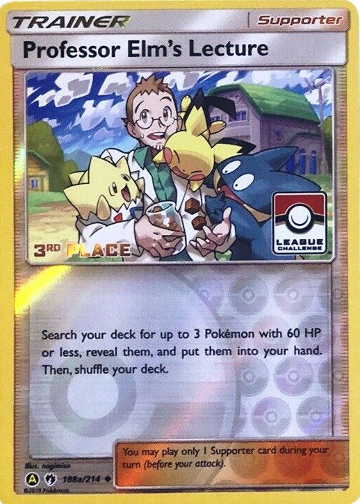 Image for Professor Elm's Lecture - 188a/214 (League Challenge) [3rd Place] (188a/214) (League & Championship Cards) (PR) - Pokemon