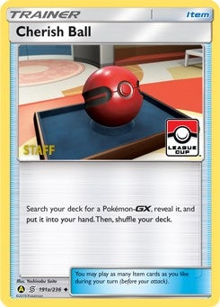 Image for Cherish Ball - 191a/236 (League Cup) [Staff] (191a/236) (League & Championship Cards) (PR) - Pokemon