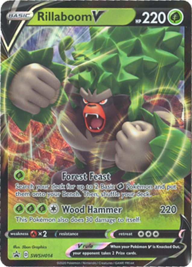Image for Rillaboom V - SWSH014 (SWSH014) (SWSH: Sword & Shield Promo Cards) (SWSD) - Pokemon