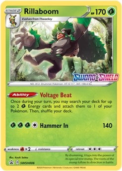 Rillaboom - SWSH006 (Prerelease) (SWSH006) (SWSH: Sword & Shield Promo Cards) Pokemon