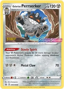 Image for Galarian Perrserker - SWSH008 (Prerelease) [Staff] (SWSH008) (SWSH: Sword & Shield Promo Cards) (SWSD) - Pokemon