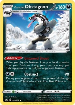 Image for Galarian Obstagoon (119/202) - Pokemon