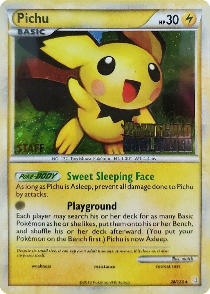Image for Pichu - 28/123 (Prerelease) [Staff] (28/123) (Nintendo Promos) (PR) - Pokemon