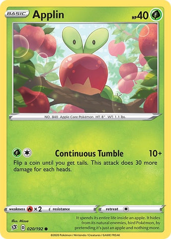 Image for Applin (20) (020/192) (SWSH02: Rebel Clash) (SWSH02) - Pokemon