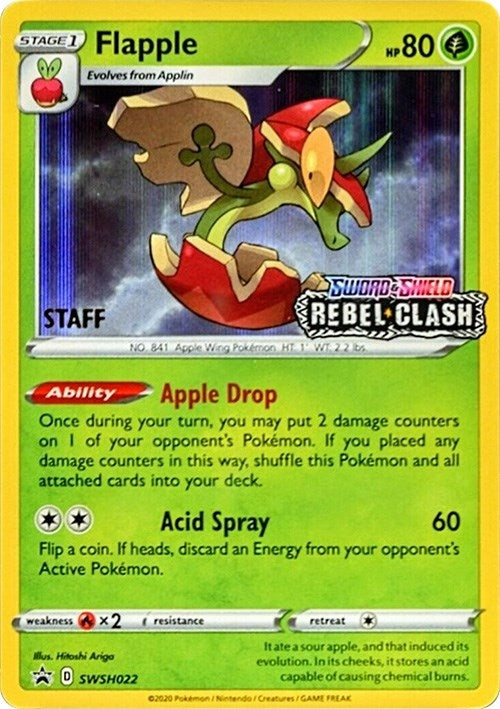 Image for Flapple - SWSH022 (Prerelease) [Staff] (SWSH022) (SWSH: Sword & Shield Promo Cards) (SWSD) - Pokemon