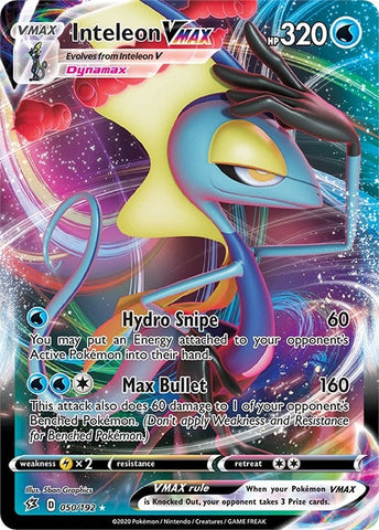 Inteleon VMAX (050/192) (SWSH02: Rebel Clash) (SWSH02) Pokemon