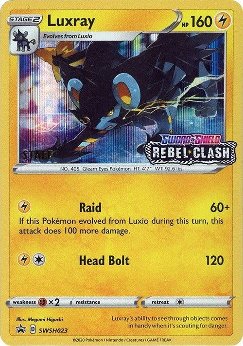 Image for Luxray - SWSH023 (Prerelease) [Staff] (SWSH023) (SWSH: Sword & Shield Promo Cards) (SWSD) - Pokemon