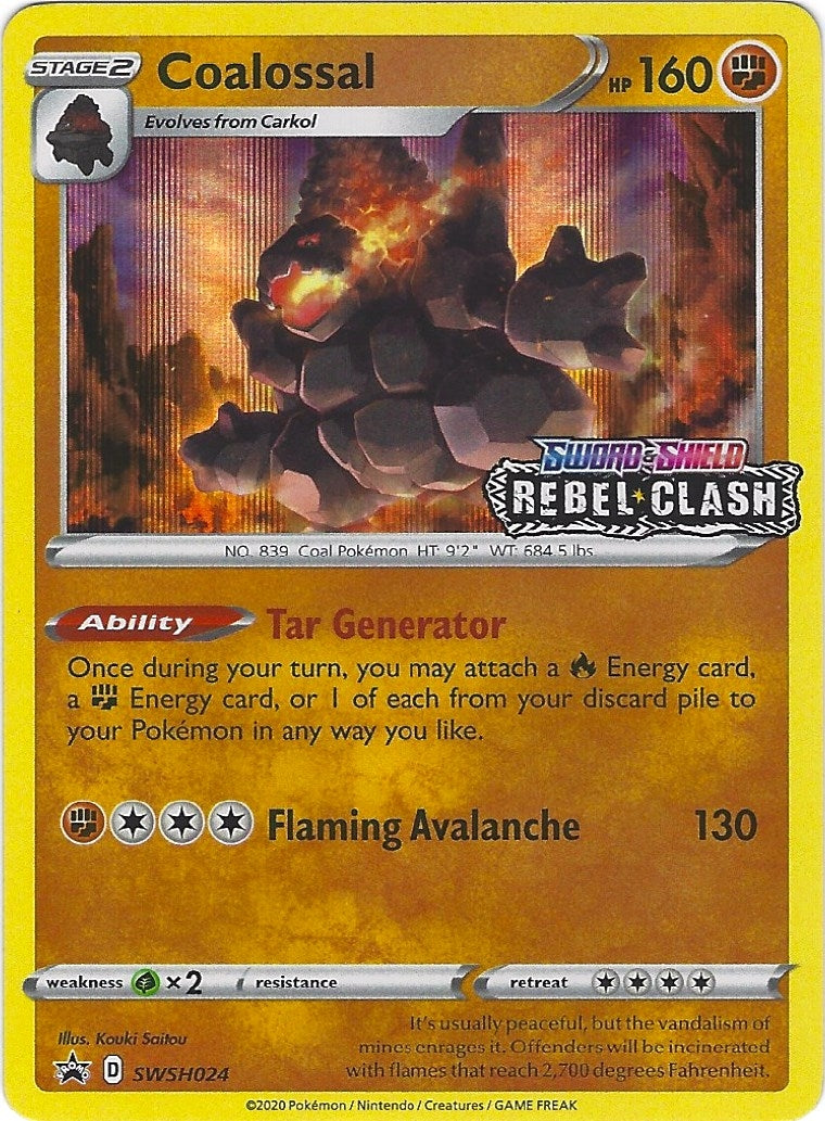 Image for Coalossal - SWSH024 (Prerelease) (SWSH024) (SWSH: Sword & Shield Promo Cards) (SWSD) - Pokemon