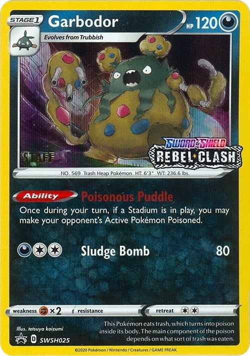 Image for Garbodor - SWSH025 (Prerelease) [Staff] (SWSH025) (SWSH: Sword & Shield Promo Cards) (SWSD) - Pokemon