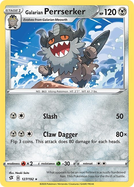 Image for Galarian Perrserker (127/192) (SWSH02: Rebel Clash) (SWSH02) - Pokemon