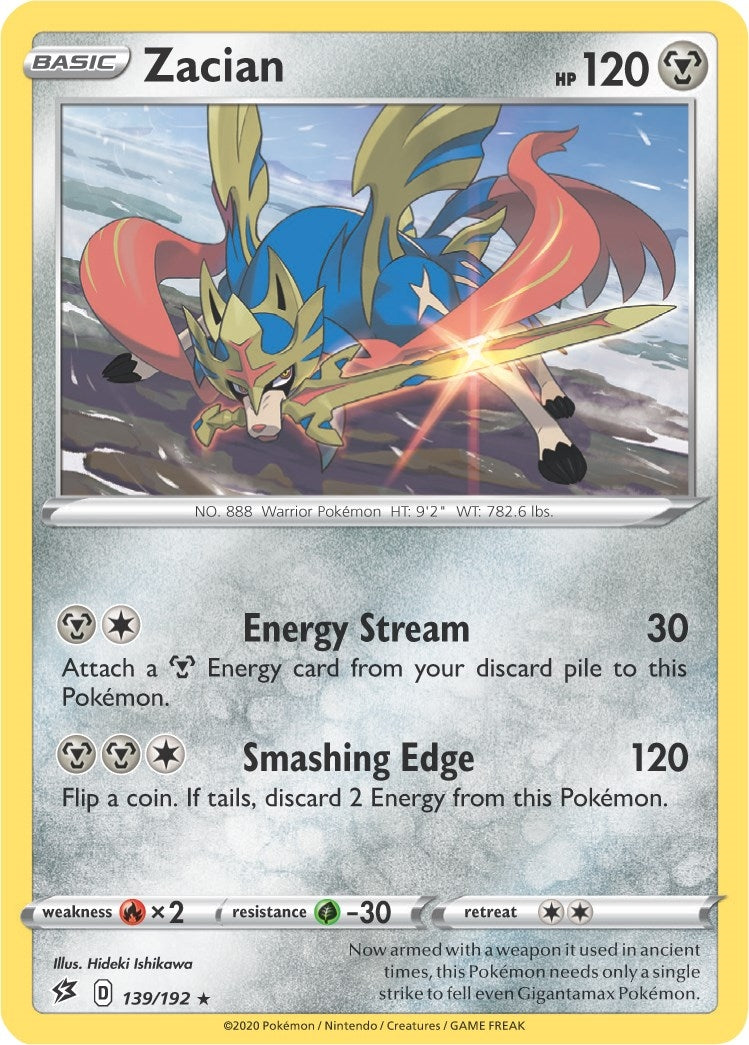 Image for Zacian - 139/192 (Cracked Ice Holo) (139/192) - Pokemon