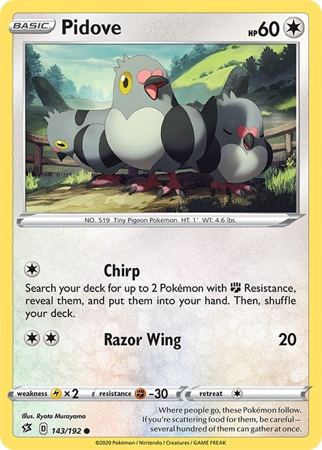 Image for Pidove (143/192) (SWSH02: Rebel Clash) (SWSH02) - Pokemon