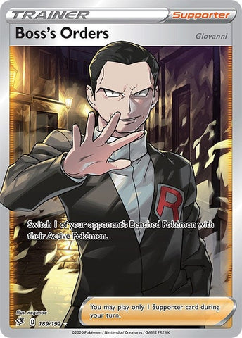 Boss's Orders (Full Art) (189/192) (SWSH02: Rebel Clash) Pokemon
