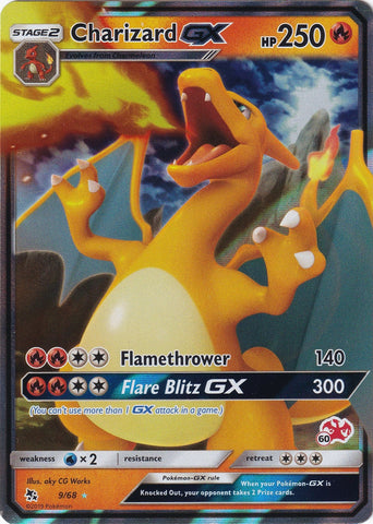 Charizard GX - 9/68 (#60 Charizard Stamped) (009/068) (Battle Academy) Pokemon