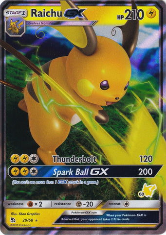 Raichu GX - 20/68 (#60 Pikachu Stamped) (020/068) (Battle Academy) Pokemon