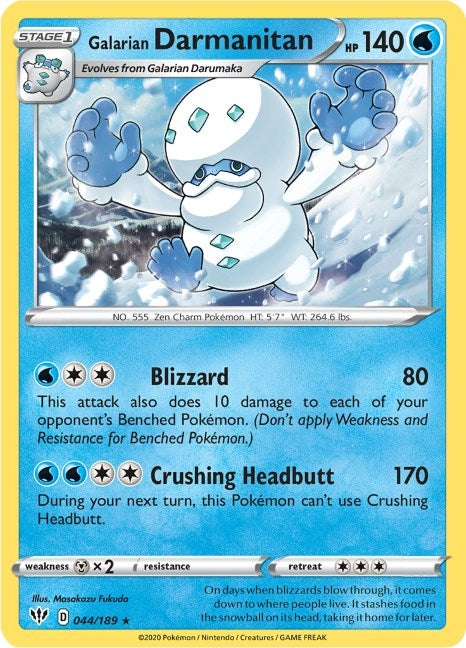 Image for Galarian Darmanitan - 44/189 (Cracked Ice Holo) (044/189) - Pokemon